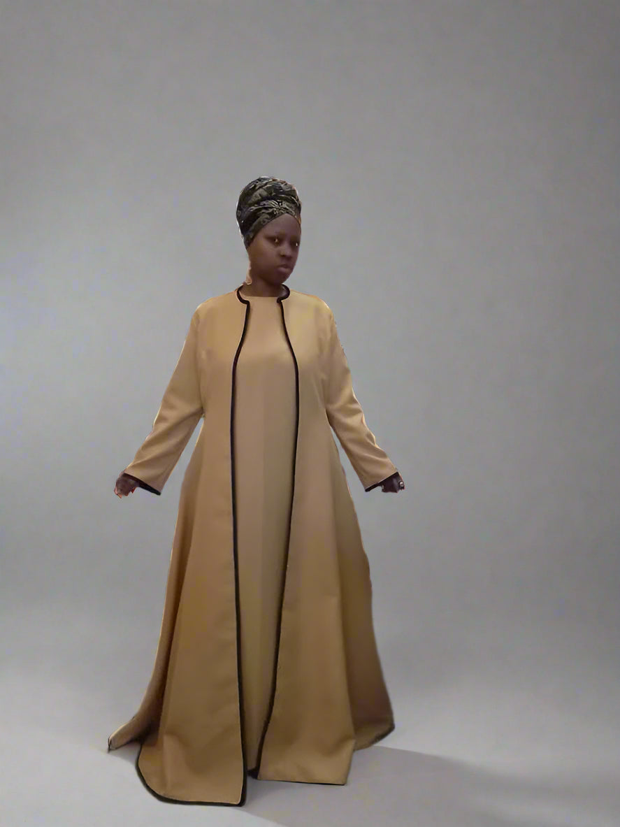Princess Seam Duster with Black Trim And Tunic Dress